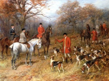 dogs Painting - hunters and dogs 25